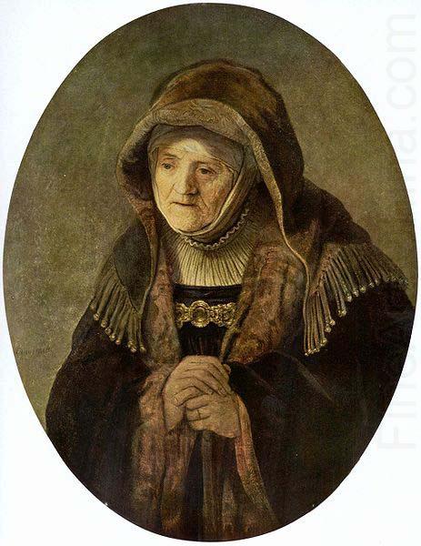 REMBRANDT Harmenszoon van Rijn Portrat der Mutter Rembrandts, Oval china oil painting image
